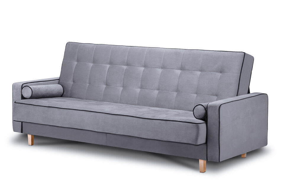 DOZER 3-Sitzer Sofa mit Schlaffunktion grau grau/schwarz - Foto 1