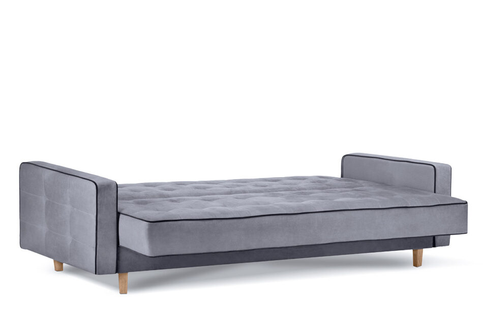 DOZER 3-Sitzer Sofa mit Schlaffunktion grau grau/schwarz - Foto 3