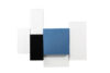 SCAVO Buntes Hängebücherregal weiß / schwarz / blau weiß/glänzend weiß/glänzend blau/glänzend schwarz - Foto 1