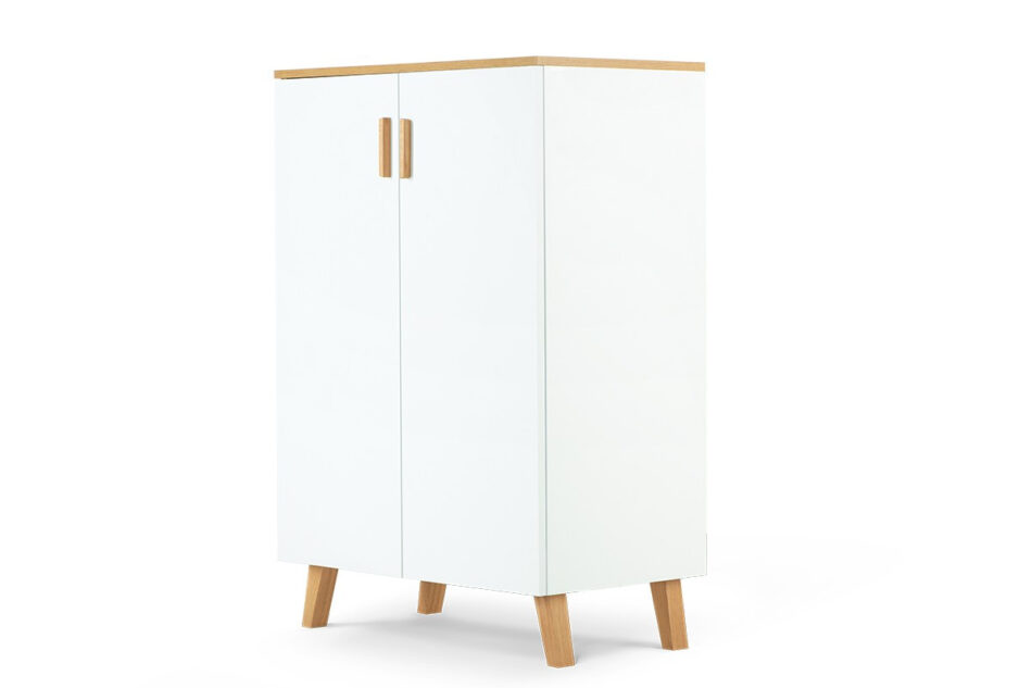 FRISK Weiße skandinavische Möbel für das Wohnzimmer weiß / eiche natur - Foto 4