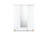 FRISK Weißer Kleiderschrank mit Spiegel im skandinavischen Stil weiß / eiche natur - Foto 1