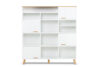 FRISK Weiße Schrankwand im skandinavischen Stil für das Wohnzimmer weiß / eiche natur - Foto 1