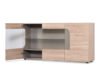 AVERO Große Kommode mit Vitrine 165 cm im skandinavischen Stil Grau-Eiche eiche/grau-beige - Foto 5