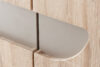 AVERO Kleiderschrank mit Regalen im skandinavischen Stil Eiche grau eiche/grau-beige - Foto 5
