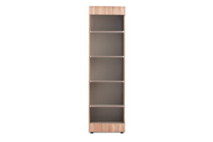 AVERO, https://konsimo.de/kollektion/avero/ Bücherregal mit Einlegeböden im skandinavischen Stil 55 cm Eiche grau eiche/grau-beige - Foto