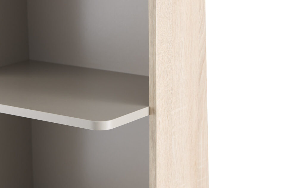 AVERO Bücherregal mit Regalen im skandinavischen Stil 55 cm Eiche grau eiche/grau-beige - Foto 3