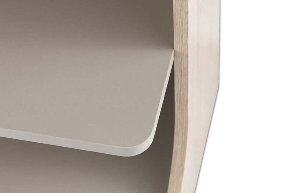 AVERO Bücherregal mit Regalen im skandinavischen Stil 55 cm Eiche grau eiche/grau-beige - Foto 4