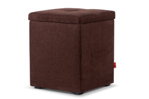 GRIDI, https://konsimo.de/kollektion/gridi/ Cube Pouffe mit Aufbewahrungsbox braun braun - Foto