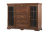Nussbaum-Vitrine mit Bar