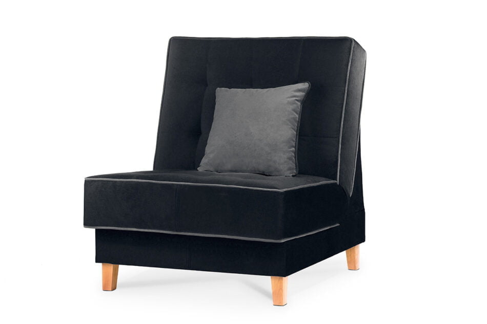 DOZER Schwarzer Sessel fürs Zimmer schwarz/grau - Foto 1