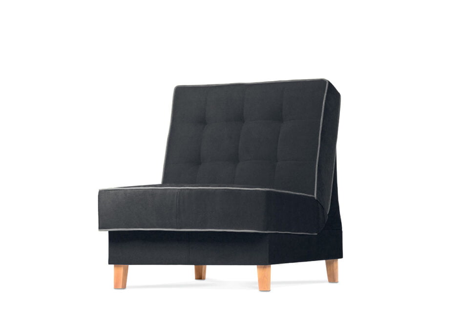 DOZER Schwarzer Sessel fürs Zimmer schwarz/grau - Foto 2