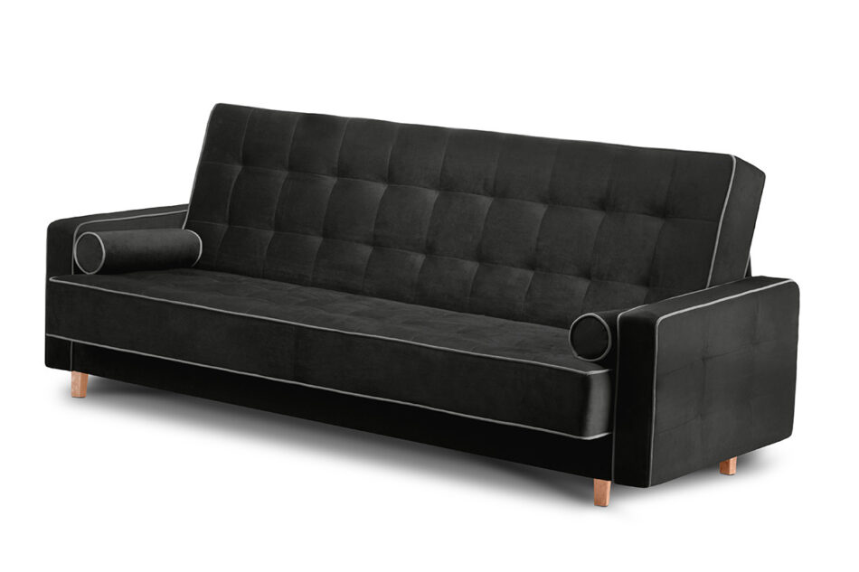 DOZER 3-Sitzer Sofa mit Schlaffunktion schwarz schwarz/grau - Foto 1
