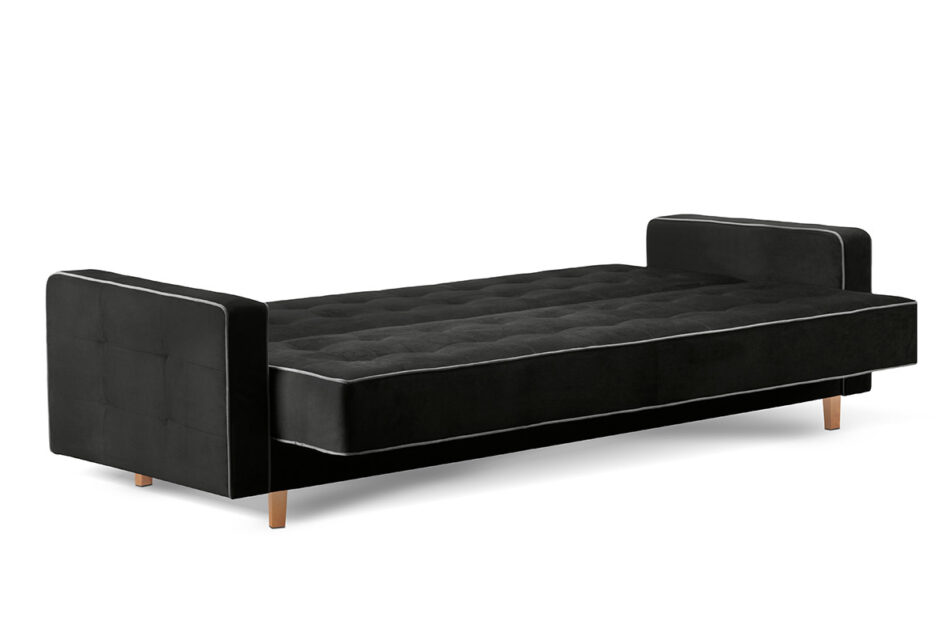 DOZER 3-Sitzer Sofa mit Schlaffunktion schwarz schwarz/grau - Foto 2
