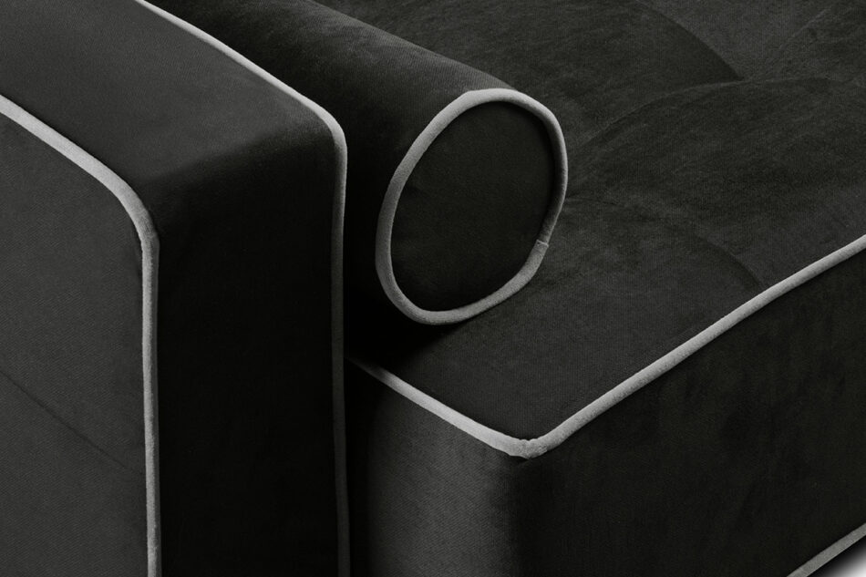 DOZER 3-Sitzer Sofa mit Schlaffunktion schwarz schwarz/grau - Foto 4