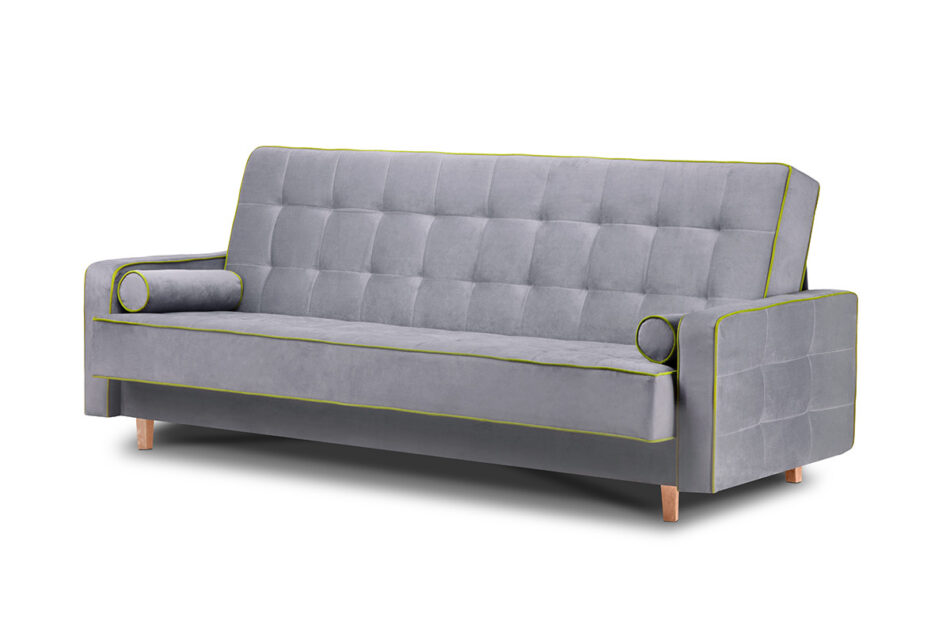DOZER 3-Sitzer Sofa mit Schlaffunktion bunt grau/grün - Foto 1
