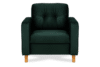 ERISO Flaschengrüner Samt-Sessel für das Wohnzimmer dunkelgrün - Foto 1