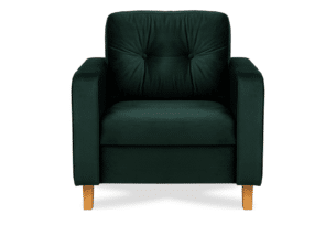 ERISO, https://konsimo.de/kollektion/eriso/ Flaschengrüner Samt-Sessel für das Wohnzimmer dunkelgrün - Foto