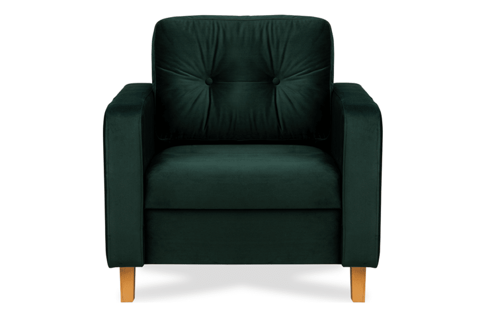 ERISO Flaschengrüner Samt-Sessel für das Wohnzimmer dunkelgrün - Foto 0