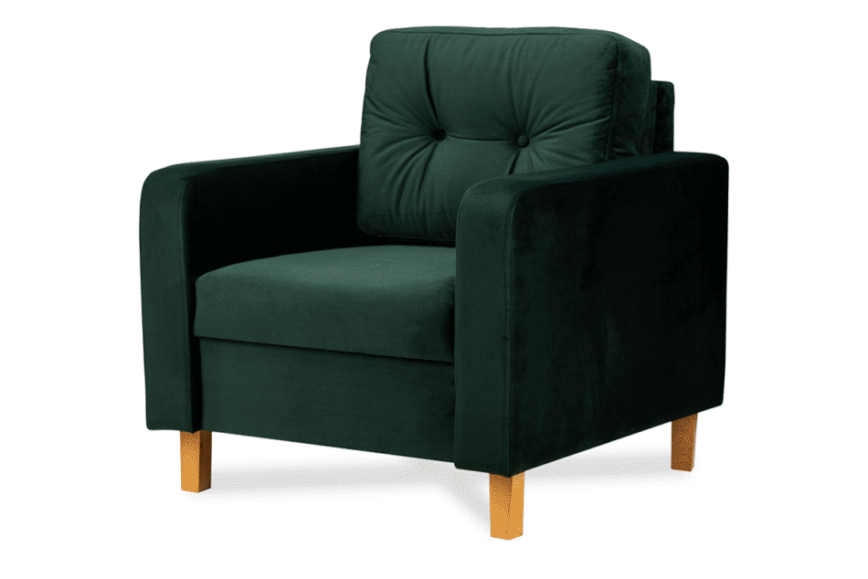ERISO Flaschengrüner Samt-Sessel für das Wohnzimmer dunkelgrün - Foto 2