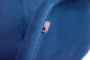 NEREA Marineblauer samtiger Stuhl mit Armlehnen im skandinavischen Stil marineblau - Foto 6