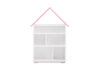 PABIS Bücherregal für ein Mädchen weiß weiß/rosa - Foto 1