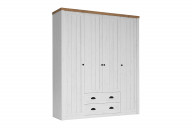 Kleiderschrank im provenzalischen Stil weiß