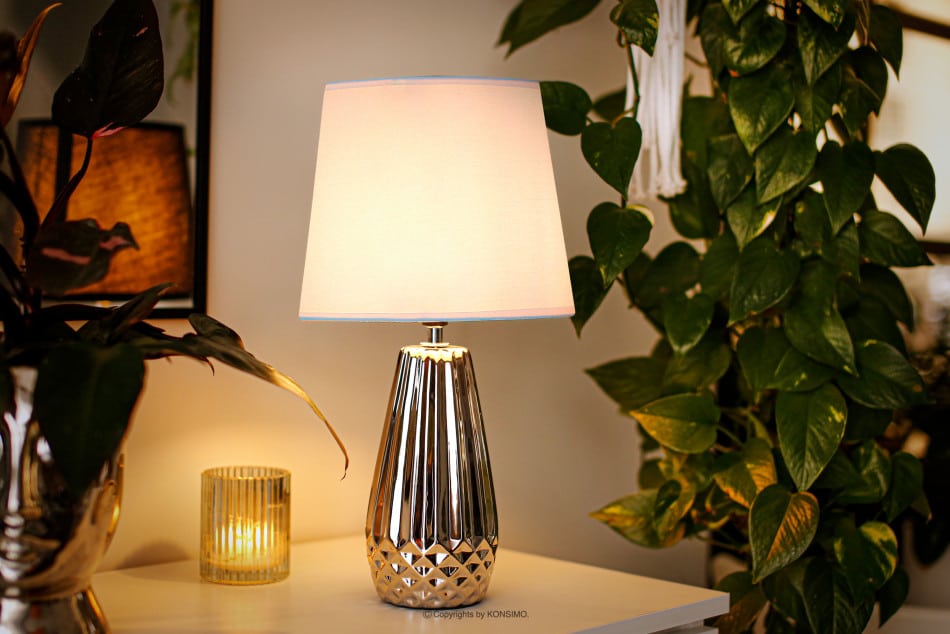 ERANA Tischlampe silber/weiß - Foto 1