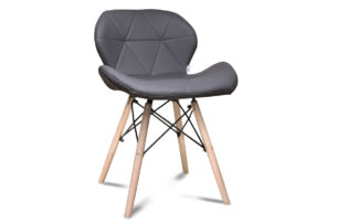 TRIGO, https://konsimo.de/kollektion/trigo/ Skandinavischer Stuhl auf Holzgestell graues Kunstleder grau - Foto