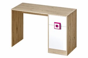 CAMBI, https://konsimo.de/kollektion/cambi/ Farbiger Schreibtisch für das Kinderzimmer weiß / hell Eiche / rosa weiß/helle eiche/rosa - Foto