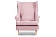 Skandinavischer Sessel Puderrosa auf Beinen