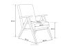NASET Zeitloses Design Sessel in Weiß Bouclé eiche weiß/hell - Foto 9