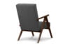 NASET Zeitloses Design grauer Sessel grau/dunkle walnuss - Foto 5