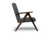 NASET Zeitloses Design grauer Sessel grau/dunkle walnuss - Foto 4