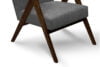 NASET Zeitloses Design grauer Sessel grau/dunkle walnuss - Foto 6
