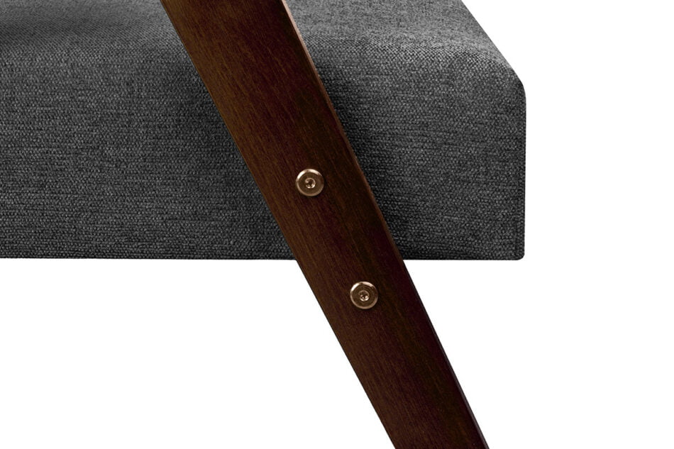 NASET Zeitloses Design grauer Sessel grau/dunkle walnuss - Foto 6