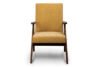 NASET Zeitloses Design gelber Sessel gelb/dunkle walnuss - Foto 1