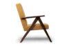 NASET Zeitloses Design gelber Sessel gelb/dunkle walnuss - Foto 4