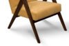 NASET Zeitloses Design gelber Sessel gelb/dunkle walnuss - Foto 6