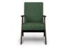 NASET Zeitloses Design grüner Sessel grün/dunkle walnuss - Foto 1