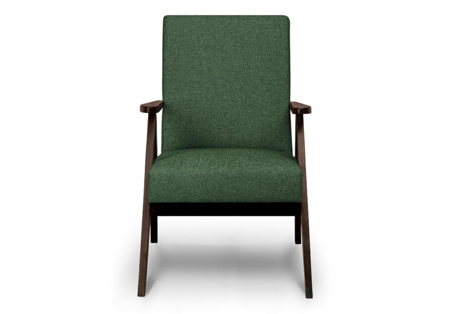 NASET Zeitloses Design grüner Sessel grün/dunkle walnuss - Foto 0