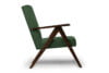 NASET Zeitloses Design grüner Sessel grün/dunkle walnuss - Foto 3