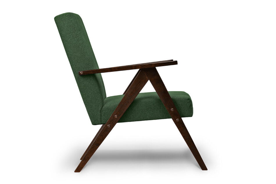 NASET Zeitloses Design grüner Sessel grün/dunkle walnuss - Foto 2