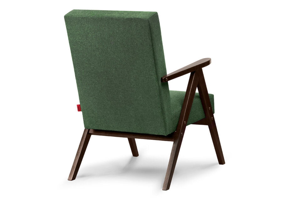 NASET Zeitloses Design grüner Sessel grün/dunkle walnuss - Foto 3