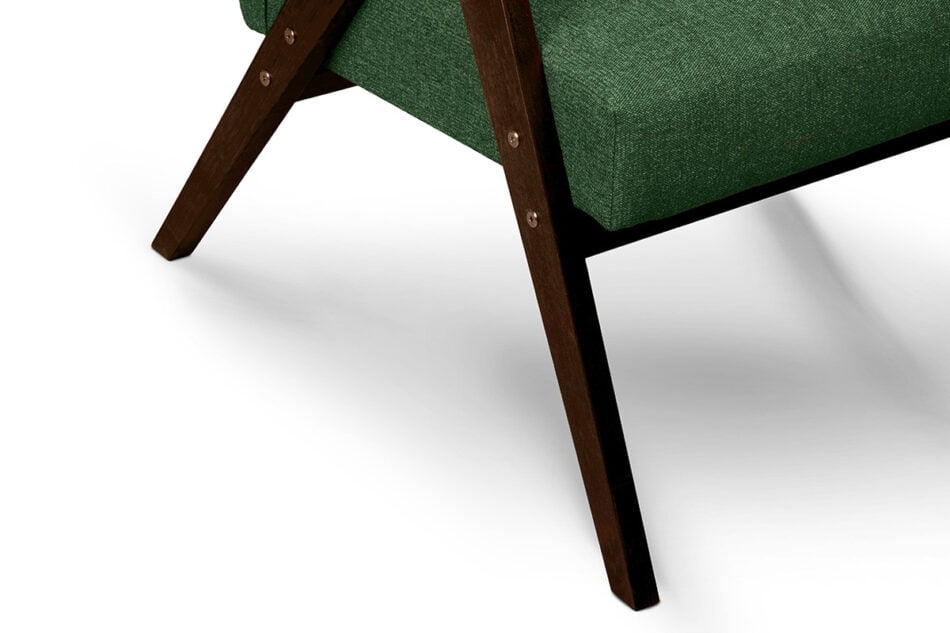 NASET Zeitloses Design grüner Sessel grün/dunkle walnuss - Foto 5