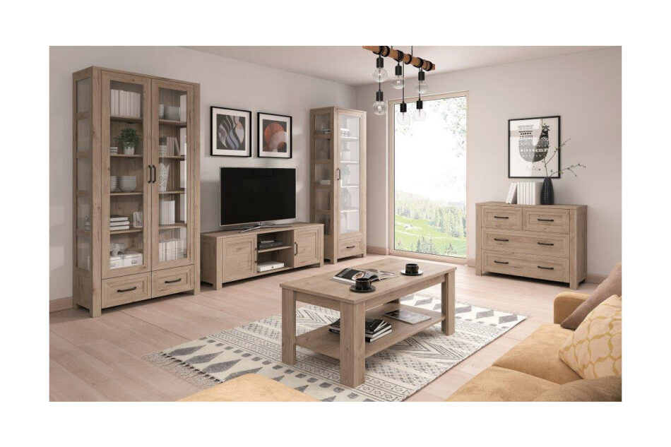 EDENO SV SV Schrank mit doppelten Einlegeböden Eiche eiche natur - Foto 1