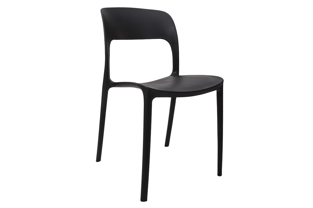 Moderner Plastikstuhl schwarz