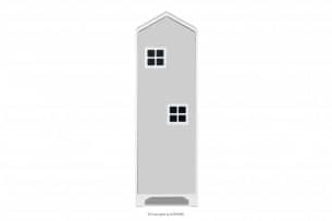 MIRUM, https://konsimo.de/kollektion/mirum/ Kinderkleiderschrank Haus für Jungen grau weiß/grau - Foto