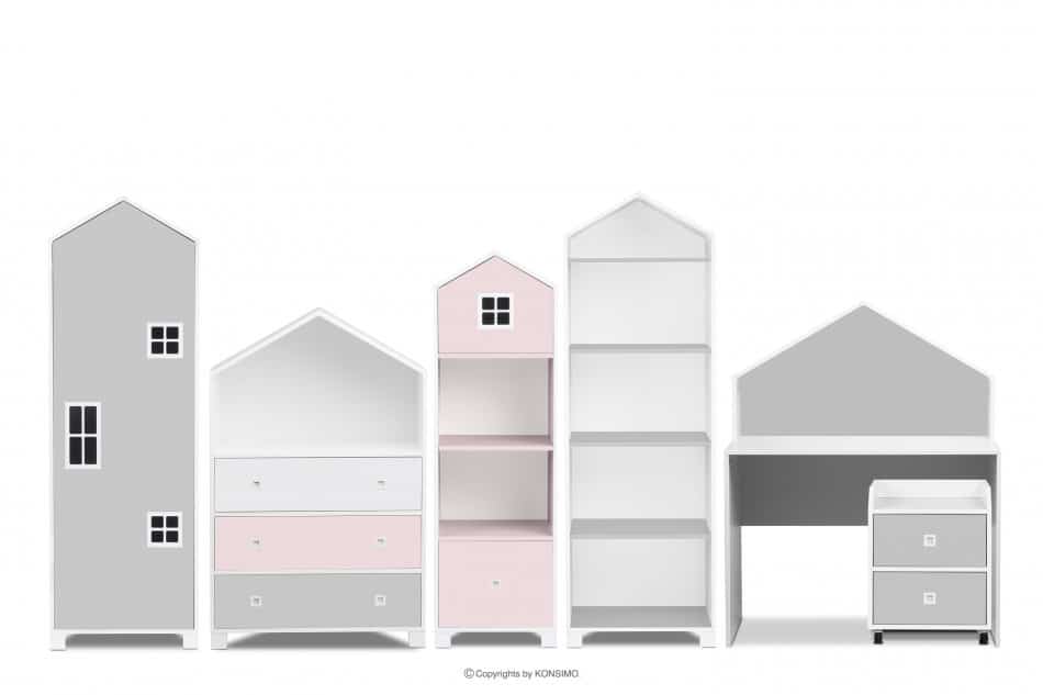 MIRUM Mädchenhaus-Möbel-Set rosa 6 Elemente weiß/grau/rosa - Foto 0