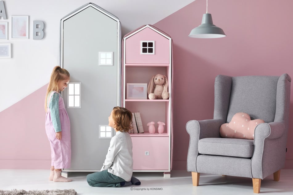 MIRUM Mädchenhaus-Möbel-Set rosa 6 Elemente weiß/grau/rosa - Foto 21