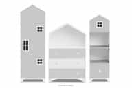 Landhausmöbel-Set für Jungen grau 3 Elemente